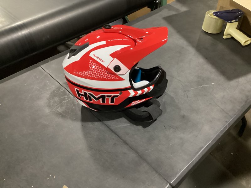 Condition photo showing Good Condition for youth dirt bike helmet dot certified - full face motorcycle helmet for off-road, atv, street riding, includes adjustable goggles & protective gloves black small