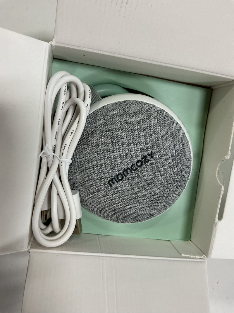 Condition photo showing Good Condition for Momcozy Portable Sound Machine with Night Light, White Noise Sound Machine for Baby, 20 Soothing Sounds, Sound Therapy, Long-Lasting Power, Timer, Clips on Stroller, Baby Shower Gifts