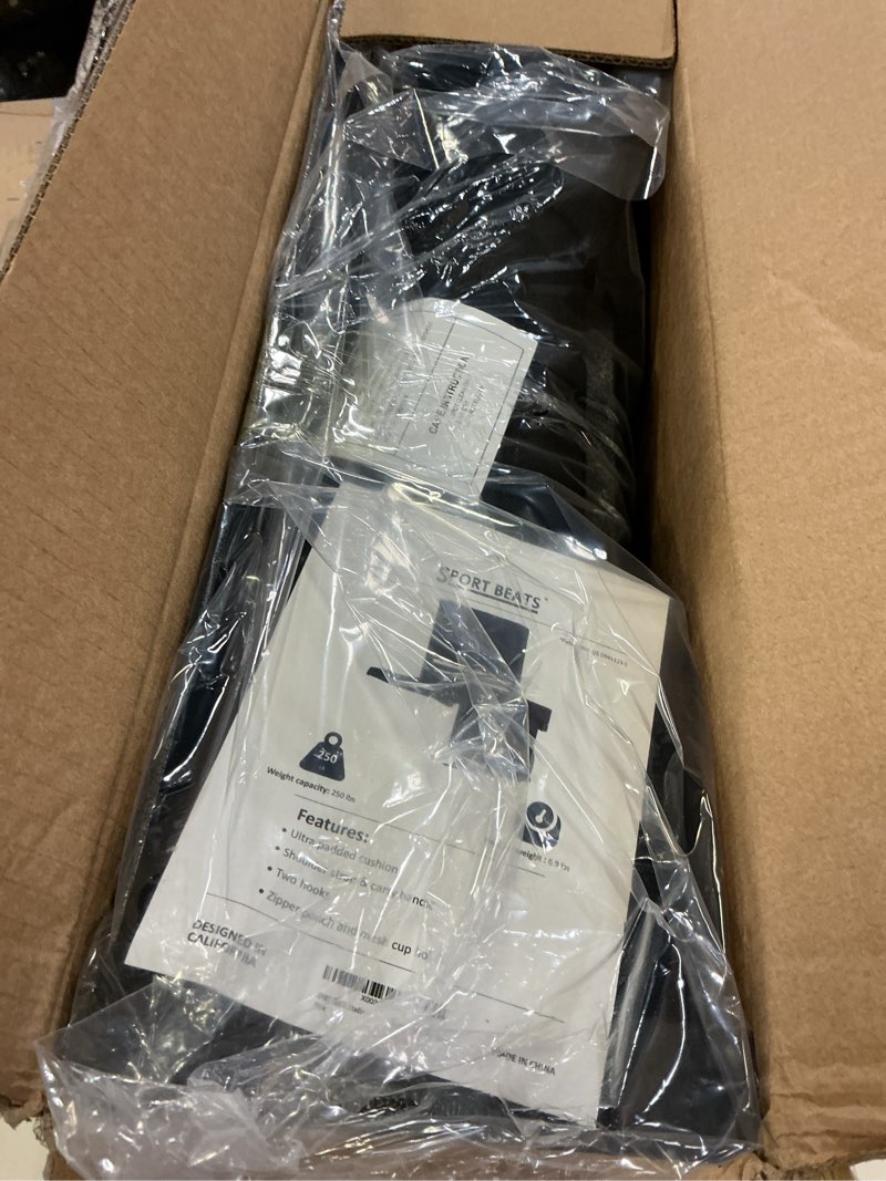 Condition photo showing Good Condition for sport beats stadium seats with back support bleacher chairs with back and cushion thick padded bleacher seats includes shoulder strap black 1pc standard standard black 1