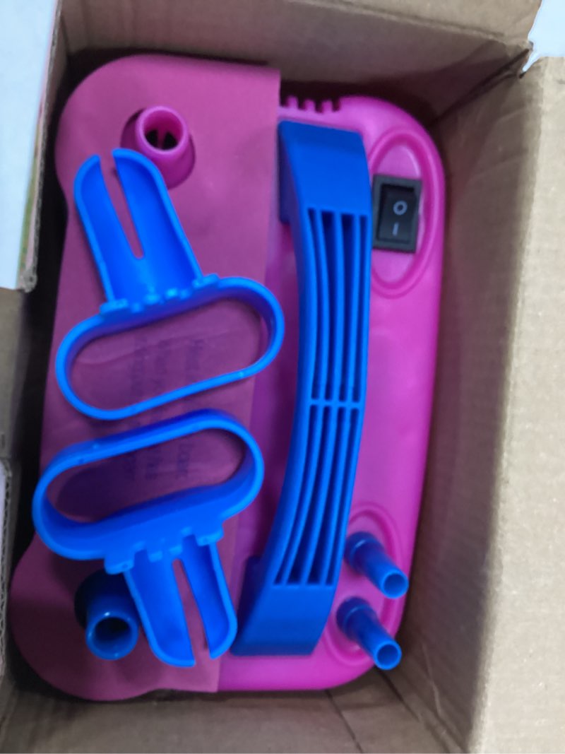 Condition photo showing Good Condition for idaodan electric balloon pump, portable electric balloon blower machine balloon air pump dual nozzle rose red 110v 600w balloon inflator for party decorations red blue