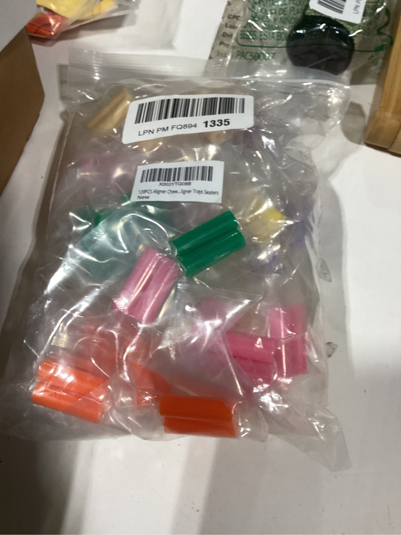 Condition photo showing New/Like New for 120pcs aligner chew,10 mix colors chew for invisalign aligners,orthodontic silicone chompers aligner trays seaters