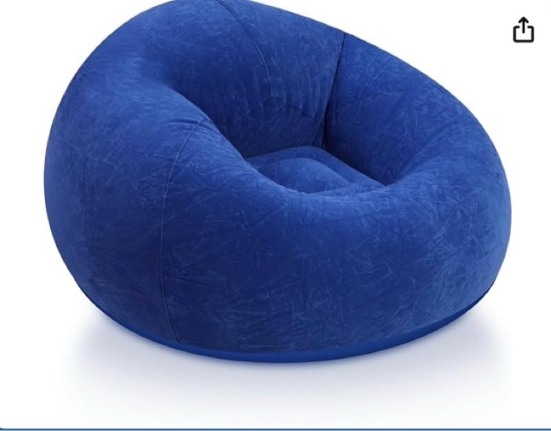 Inflatable Bean Bag Chairs for Adult Blow up Chairs Lazy Sofa Folding Portable Inflatable Chair for Movie Outdoor Room Bedroom Reading Camping(blue)