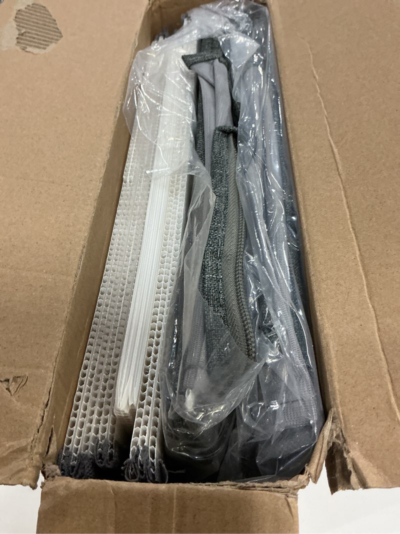 Condition photo showing Good Condition for Shoe Organizer for Closet, Shoe Storage Solution with Clear Cover & Adjustable Dividers, Fabric Shoe Box Fits 16 +12 Pairs Shoes, Grey, 1-Pack 1 Pack Large Grey