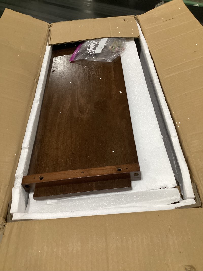 Condition photo showing As Is for (incomplete parts)py home & sports shoe rack for entryway 31.5\": 3-tier shoe storage bench,adjustable/removable shelves, rubberwood shoe benches for hallway, porch, bathroom, brown 31.7''l x 12''w 3 tier + 20.5''h