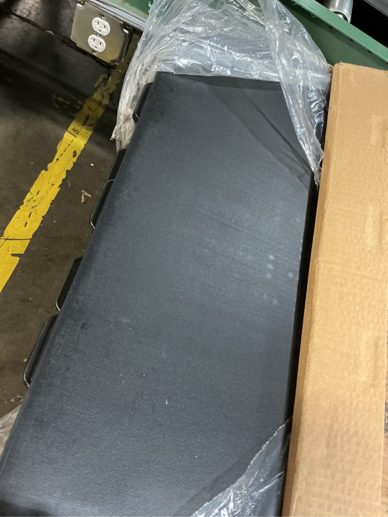 Condition photo showing As Is for Gocamptoo Folding Table,4ft Indoor Outdoor Heavy Duty Portable Folding Square Plastic Dining Table w/Handle (Balck)