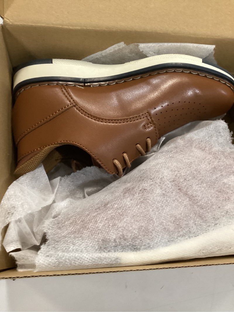 Condition photo showing New/Like New for ginni boys dress shoes, casual oxfords sneakers comfort school uniform formal shoes wedding church dress shoe for toddler/little/big kid 11 little kid brown