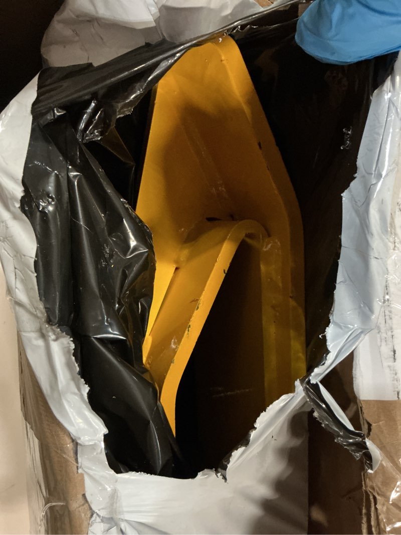 Condition photo showing Good Condition for Tractor Bucket Protector(Upgraded Version), 2 Pcs Ski Edge Protector, Turf Tamer Skid Protector with Grade8.8 Double Lock Nuts and Bolts, Heavy Duty Steel for Snow Removal Spreading Gravel,Yellow