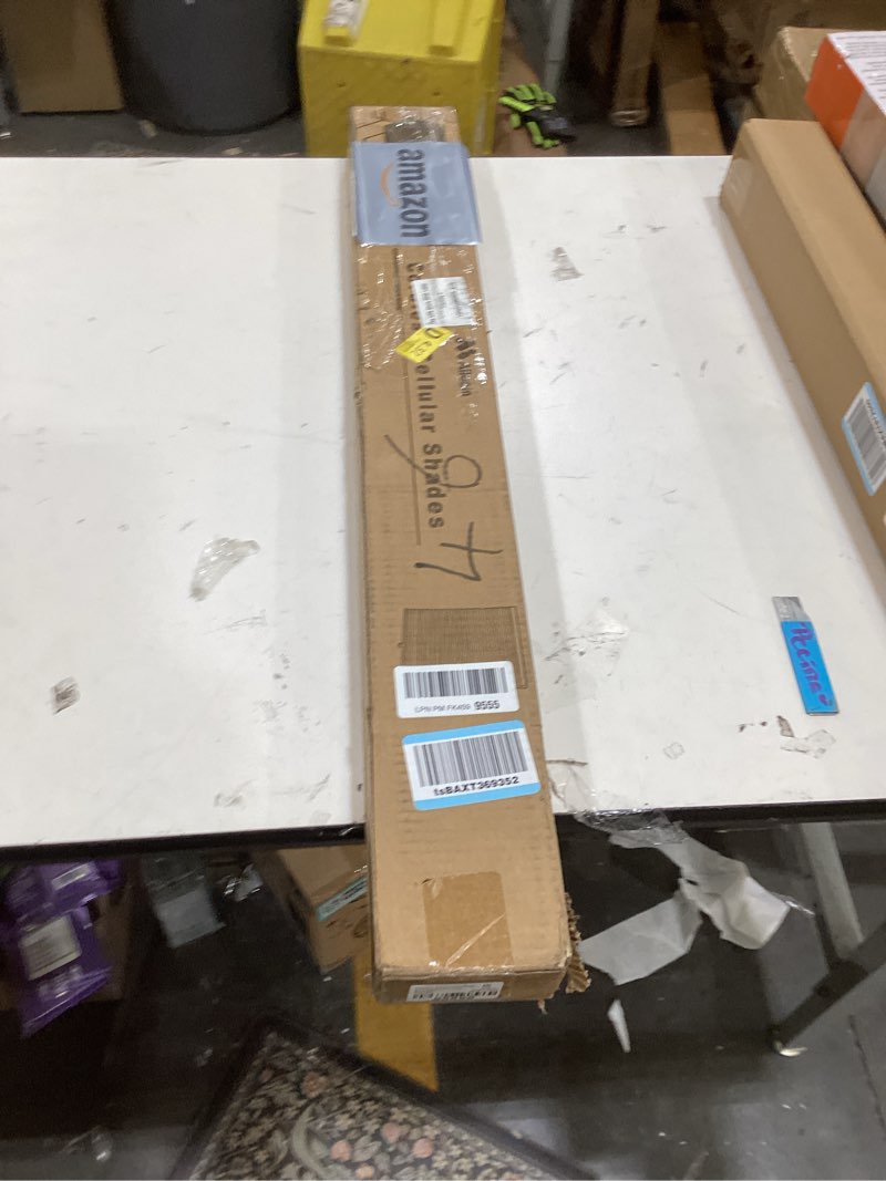 Condition photo showing item condition for Allesin Cellular Shades Cordless, Light Filtering Honeycomb Blinds for Indoor Windows, Thermal Insulated Window Shades for Home Office Pull Down, Perfect for Bedroom/Living Room, White 31" W x 64" H White-white (Light Filtering) 31"W x 64"H