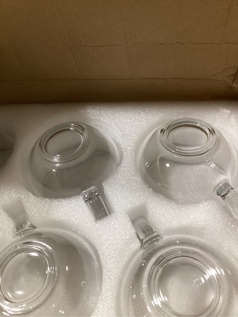 Condition photo showing New/Like New for Maredash 16oz Glass Jumbo Mugs With Handle For Coffee, Tea, Soup,Clear Drinking Cup,Set of 6