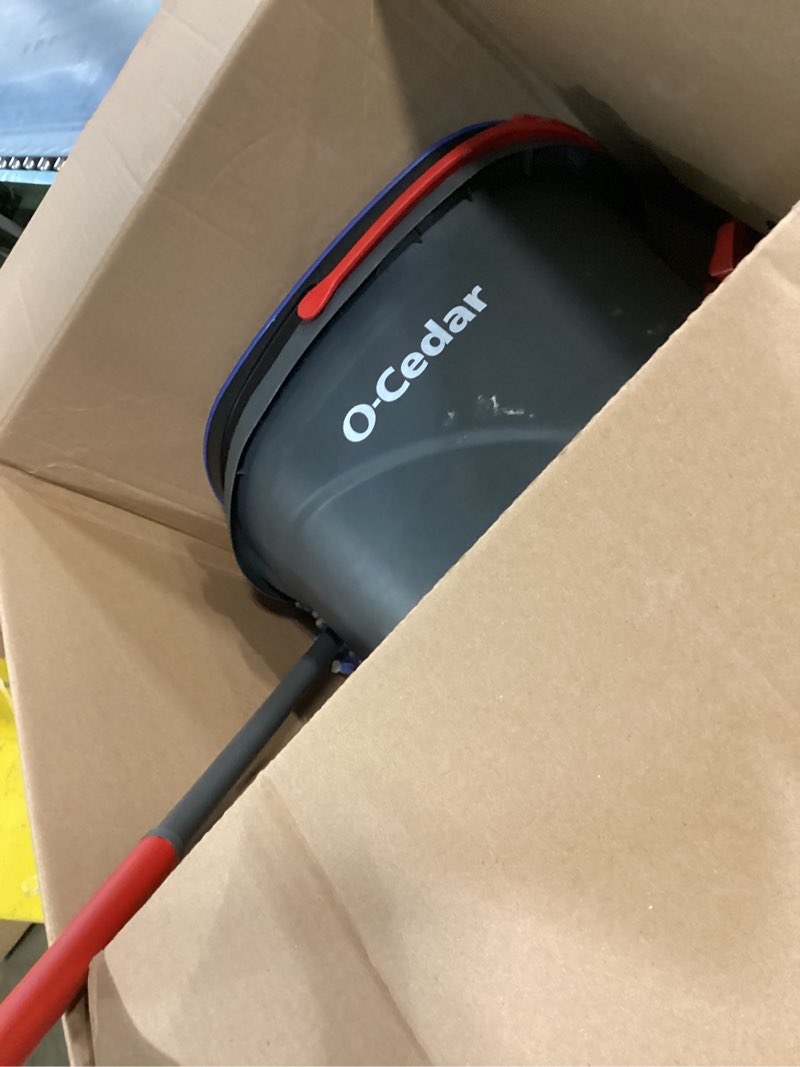 Condition photo showing Good Condition for o-cedar rinseclean spin mop & bucket system | clean with clean water | removes 99% of bacteria