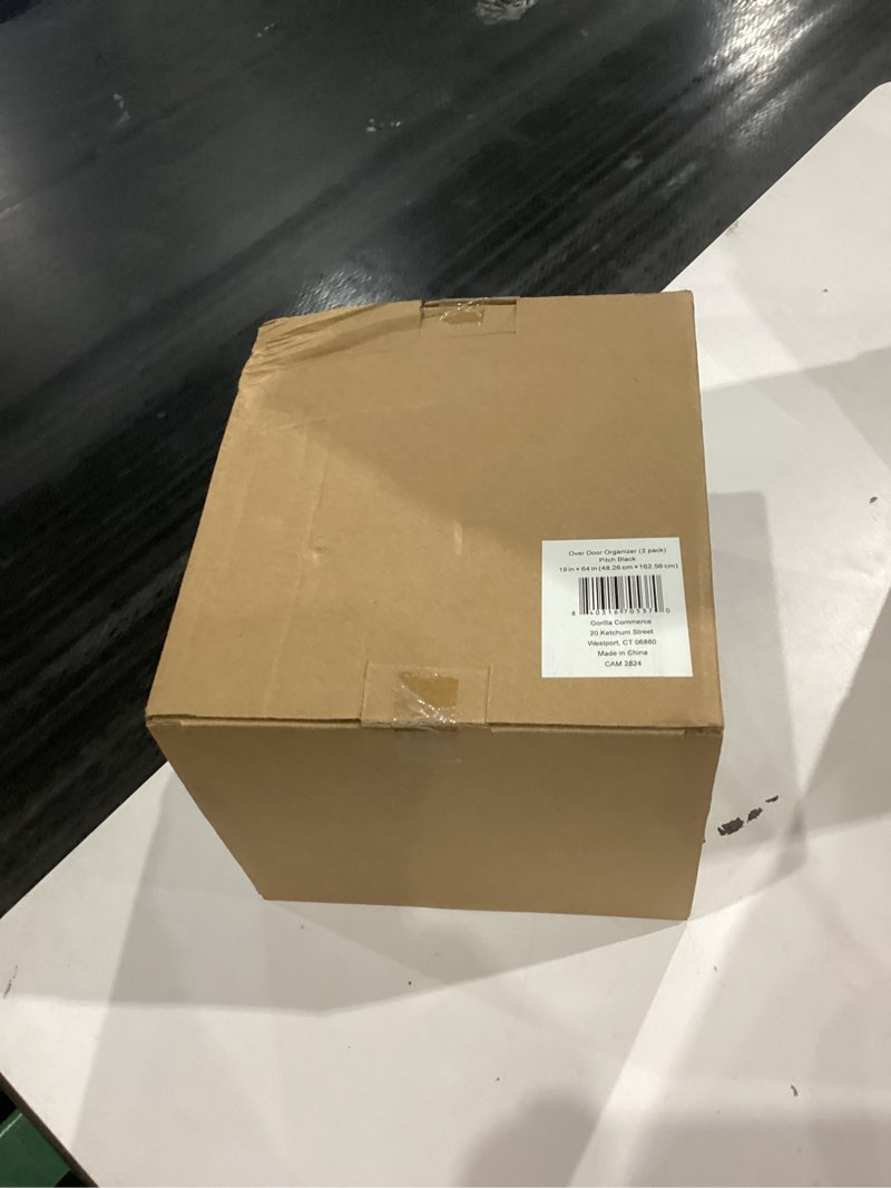 Condition photo showing New/Like New for HOME GENIE Over the Door Hanging Shoe Organizer, 2 Pack, 24 Breathable Mesh Pockets, Closet Rack Storage Holder Stay in Place Hooks Hang on Closets, Hanger Holds Up to 40 lbs, Shoes, Accessories Black Pack of 2 Pitch Black