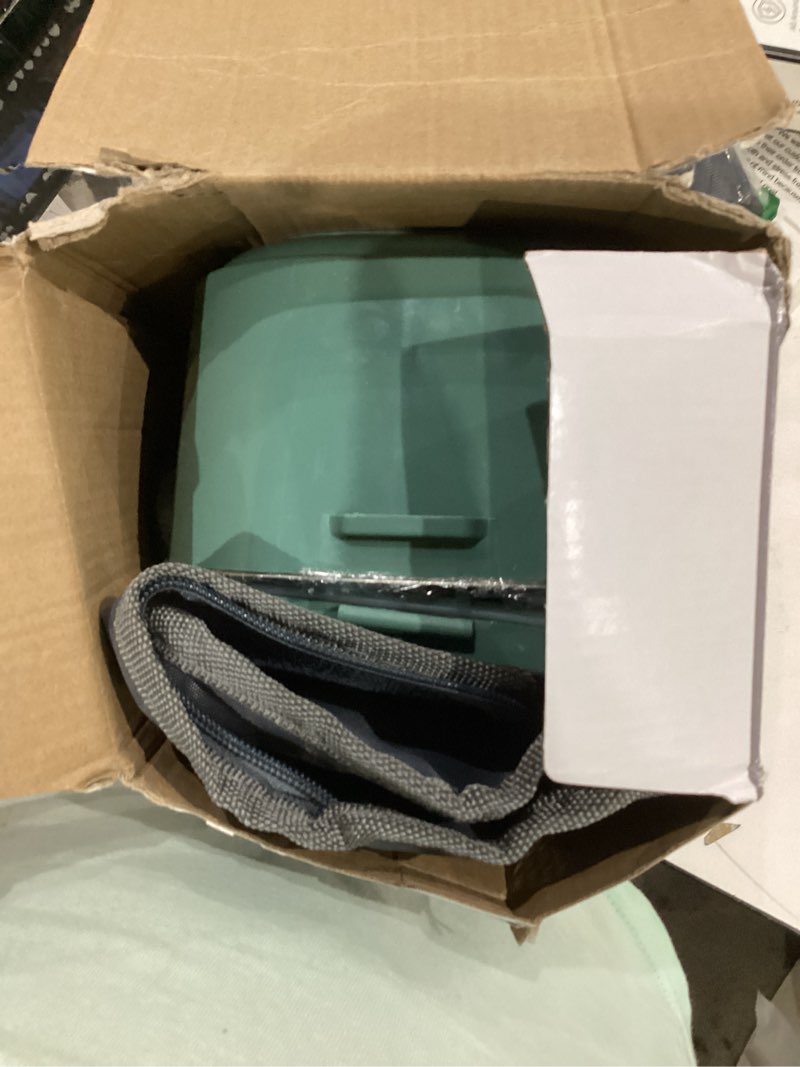 Condition photo showing As Is for vabaso electric lunch box for adults, 80w heated lunch box portable food warmer lunch box for work/men/car/truck with 1.5l 304 stainless steel container fork & spoon, 110v/12v/24v dark green