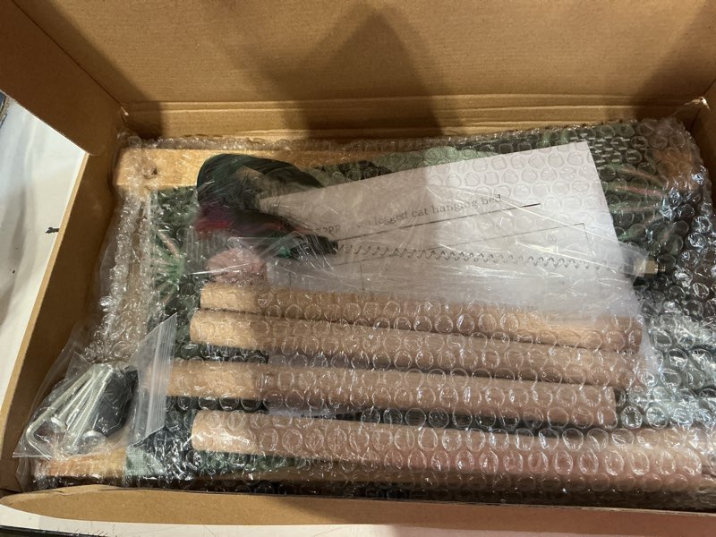 Condition photo showing Good Condition for cat window perch for large cats inside, sturdy cat window hammock seat with cooling mat, adjustable cats platform bed shelf fits windowsill, bedside, desk, drawers and cabinet