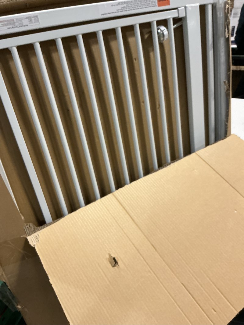 Condition photo showing Good Condition for Lumizone Extra Tall Cat Gate 55.12" High Pressure Mounted Extra Wide 2025 New (17 Sizes) 1.37" Gap No Drilling Auto-Close One-Handed Operation Tall Pet Gate for Dogs(White, 55.12" H x 29.92"-34.24" W) 55.12" H-white 29.92"-34.24" W