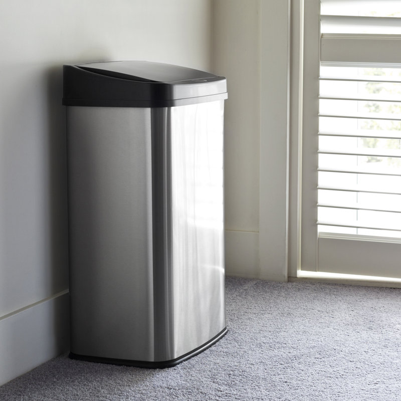 nine stars 13.2 gallon stainless steel motion sensor trash can