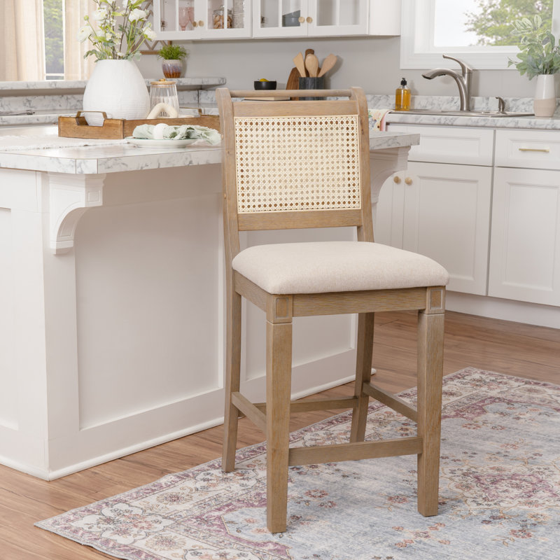 Breider Natural Cane Counter Stool