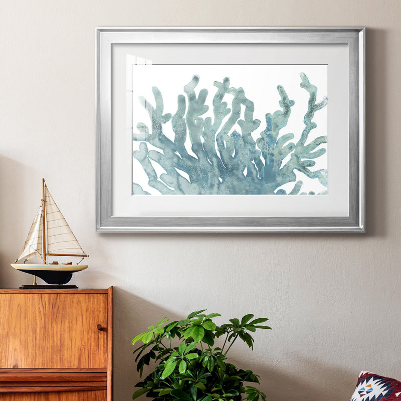 " Blue Macro Coral III " Painting Print