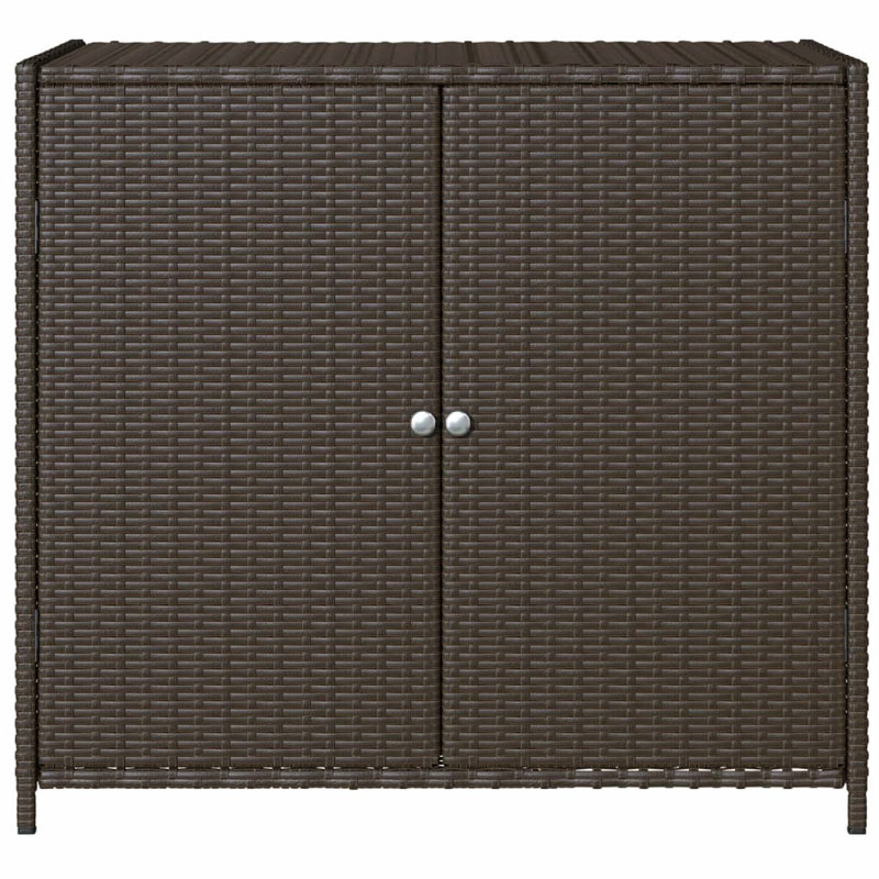 Weather Resistant Poly Rattan Cabinet Deck Box