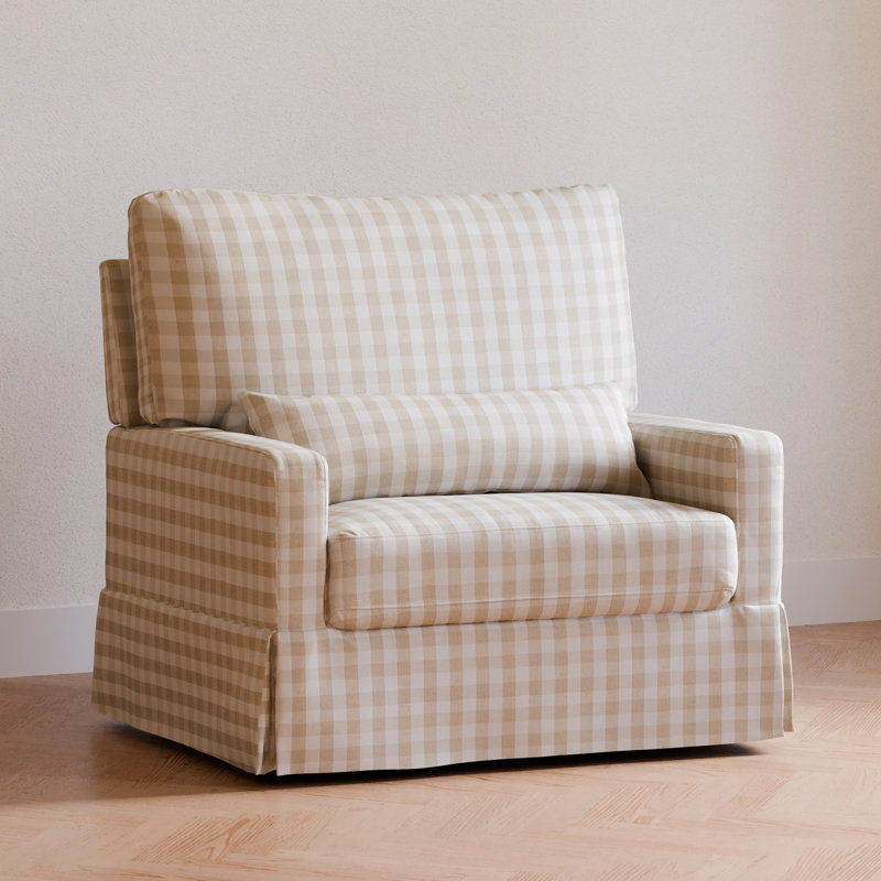 Crawford Pillowback Chair and a Half Upholstered Swivel Glider
