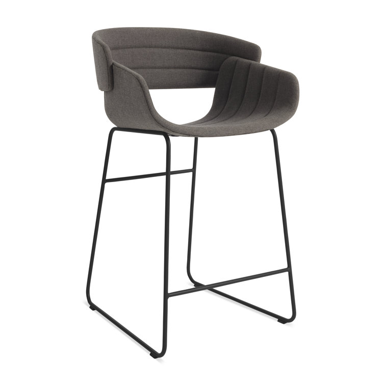 Racer Upholstered Counter Stool with Metal Frame
