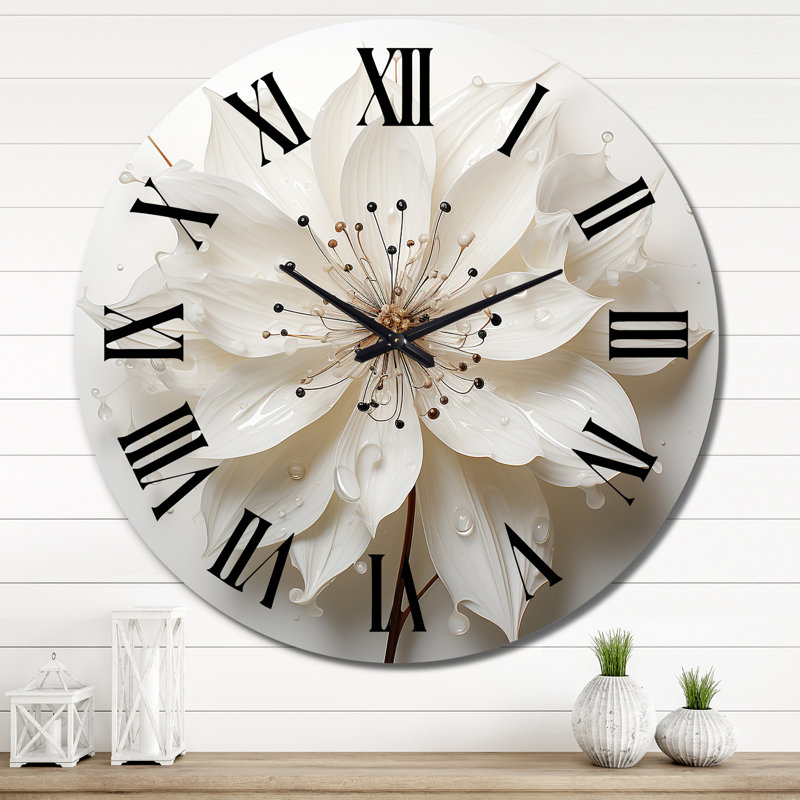 Dagheid Blossoming Beauty In Minimalism Beauty I - Minimalism Wall Clock