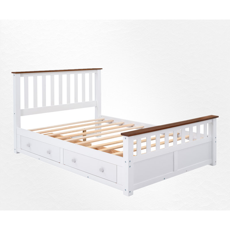 ( incomplete box 1 of 2 ) Leshunda Wood Platform Bed With Drawers