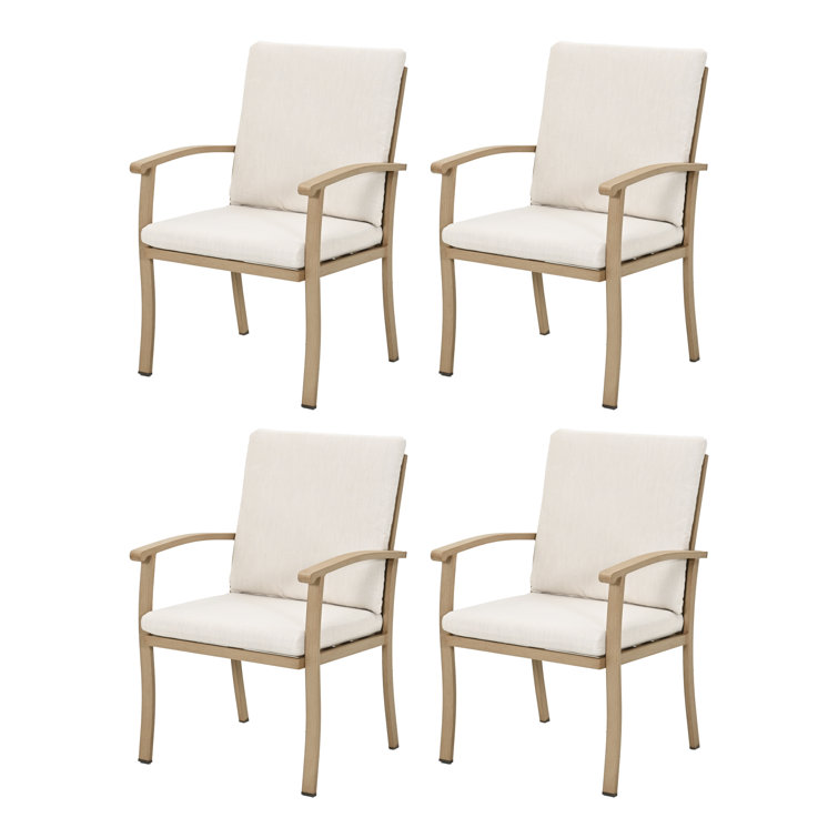(Incomplete) Colby 4-Piece Aluminum Patio Dining Chairs With Cushions (Set of 4)