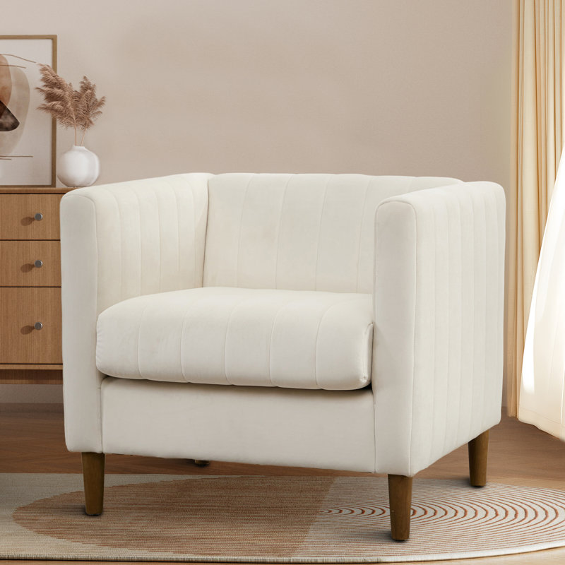 ( similar to stock photo). Jazzae Modern Upholstered Armchair Velvet Soft Club Chair