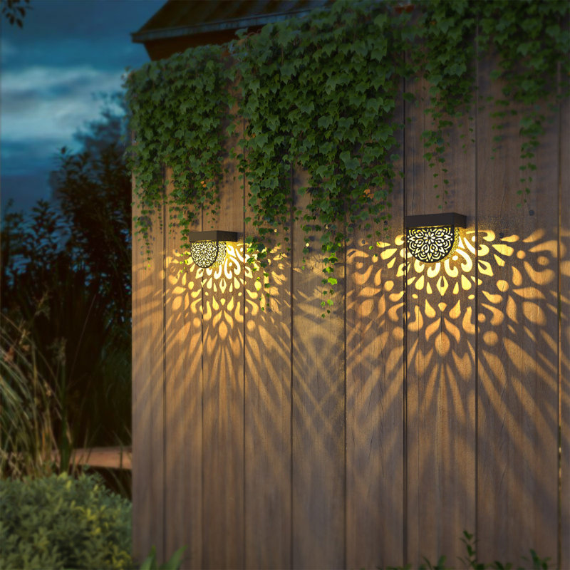 Black Low Voltage Solar Powered Integrated LED Deck Light (Set of 6)