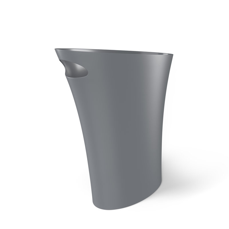 Skinny Plastic Open Waste Basket - 2 Gallons