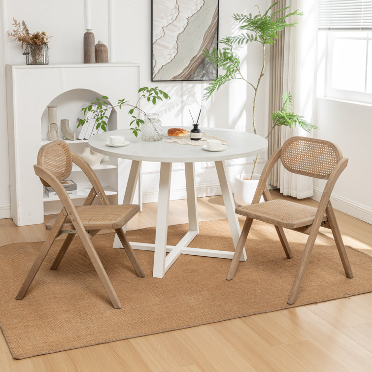 Efstathios 18.5'' H Solid Wood Folding Side Chair (Set of 2)