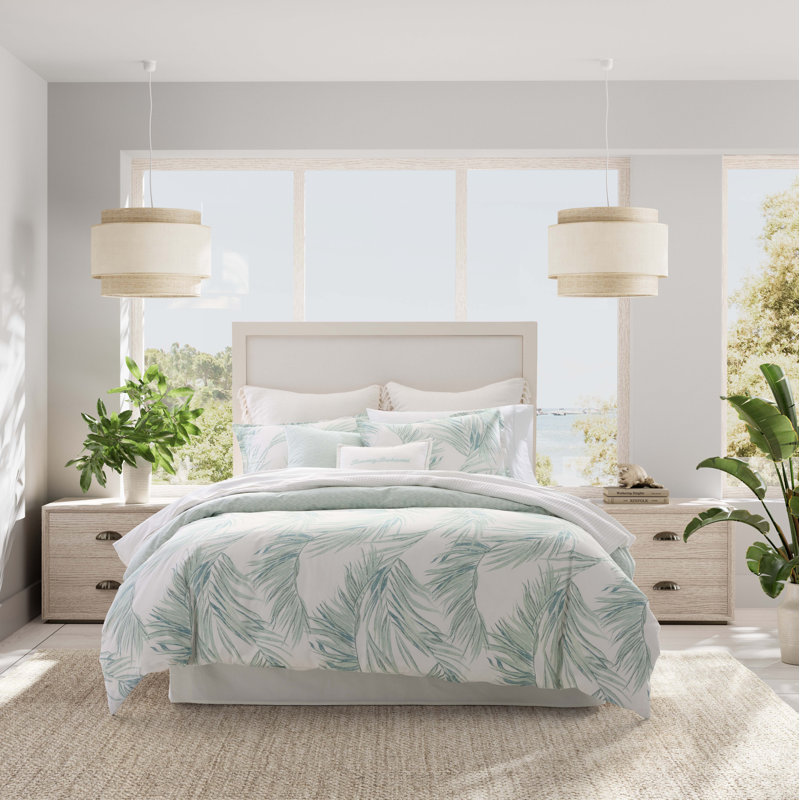 Tropical Cotton Floral Comforter Set (Full/Queen)