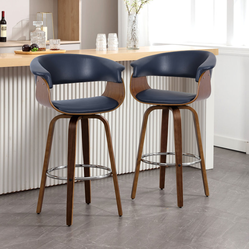 Lelio Swivel Upholstered Counter & Bar Stool