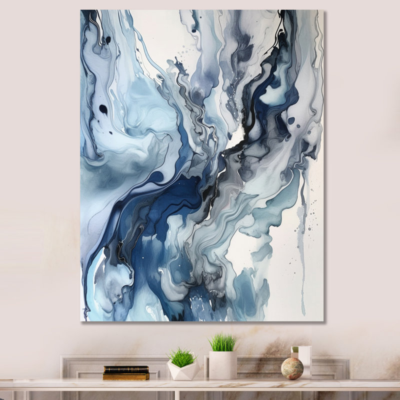 " Blue And Gray Ethereal Elixir II "24x32