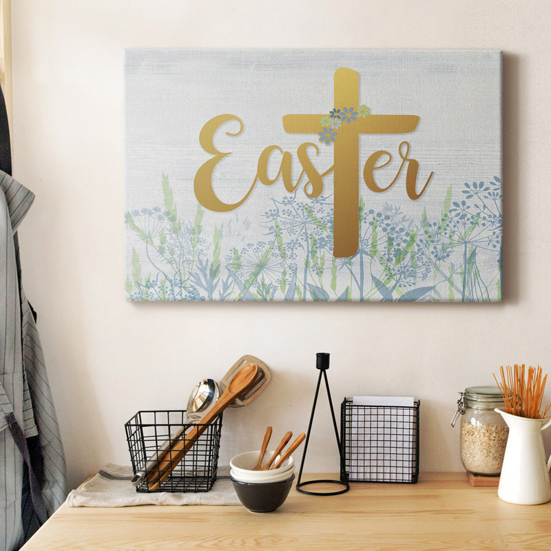 Easter Wildflowers Premium Gallery Wrapped Canvas - Ready to Hang. 40”x60”