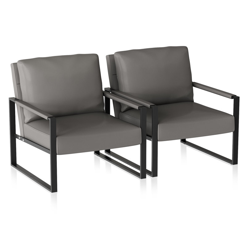 (Similar) (incomplete) Angellina Faux Leather Armchair (Set of 2)