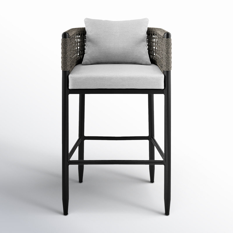 Scotia Aluminum Outdoor Stool with Cushion