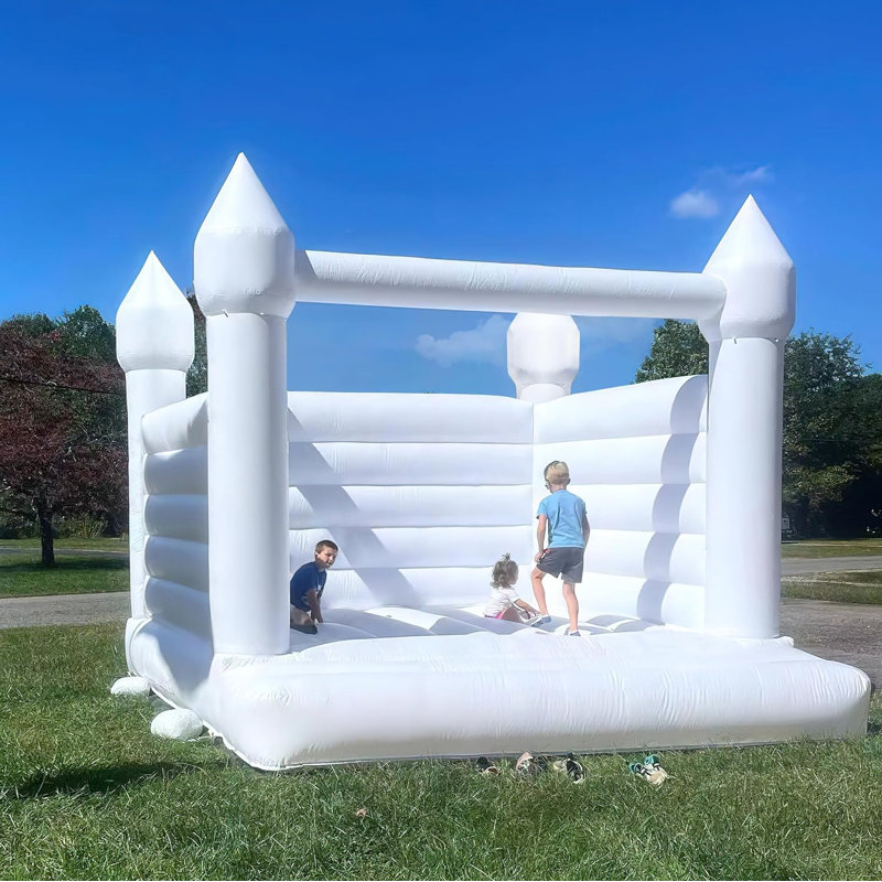 (Blower Only) Oxford 13' x 13' White Bounce House with Air Blower