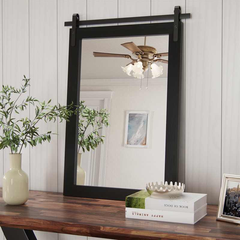 (Similar) Keira-Mai Rectangle Bathroom Mirror Solid Wood Farmhouse Accent Mirror for Bathroom Living Room