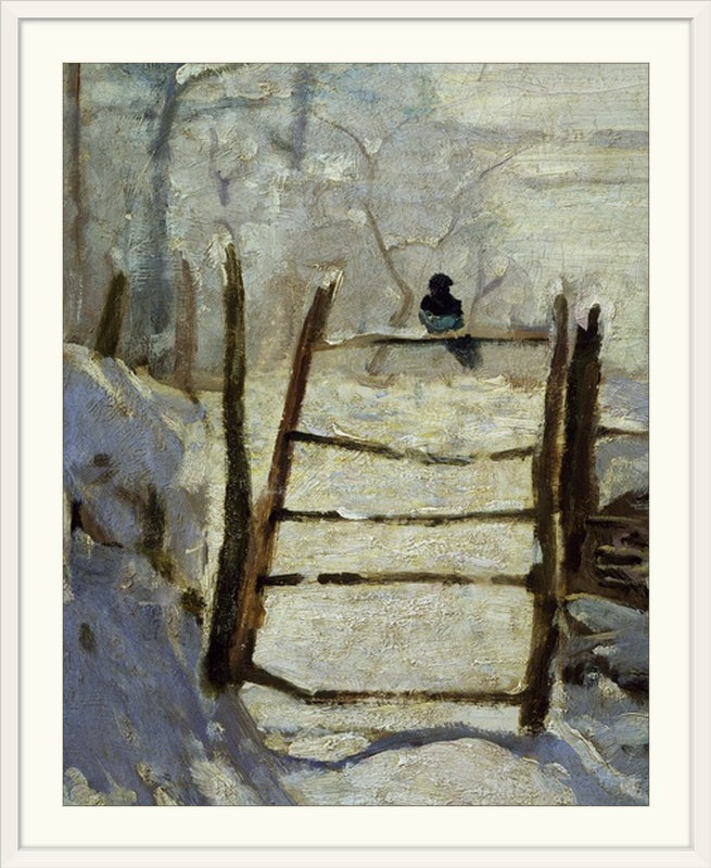 'The Magpie, 1868-1869' by Claude Monet Painting Print