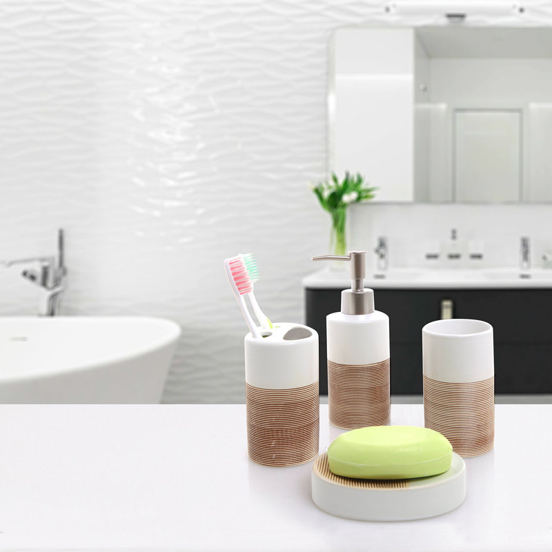 Stehle Ceramic / Porcelain Bathroom Accessory Set
