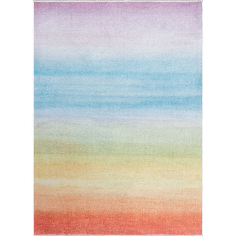 well woven kids rugs sunrise ombre modern multi color area rug