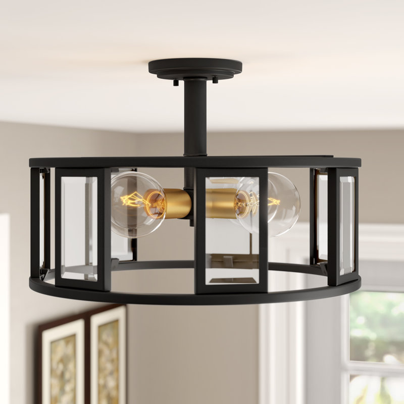 Alliona Glass Semi Flush Mount