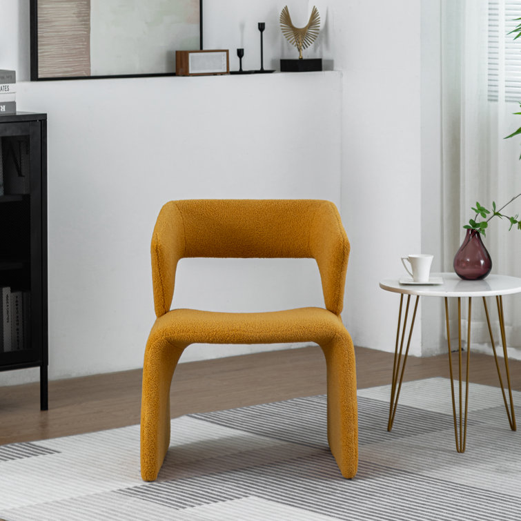 Kenidee Modern Sherpa Accent Chair, Teddy Upholstered Arm Single Sofa, Cozy Fluffy Reading Chair for Living Room, Bedrooms, Corner