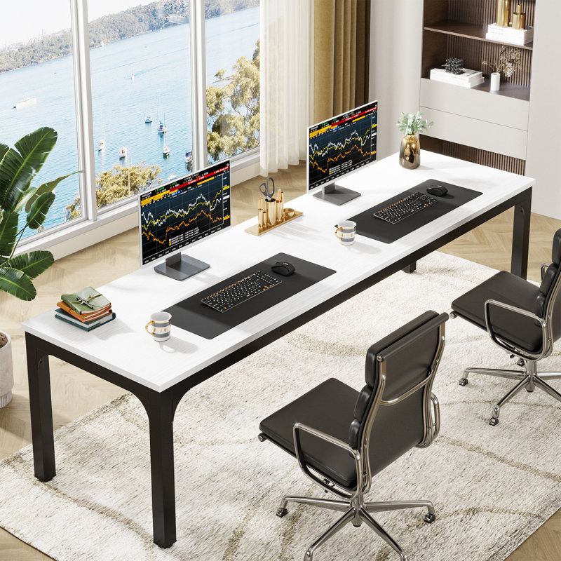 pallas 78.74'' extra long double computer desk for workstation