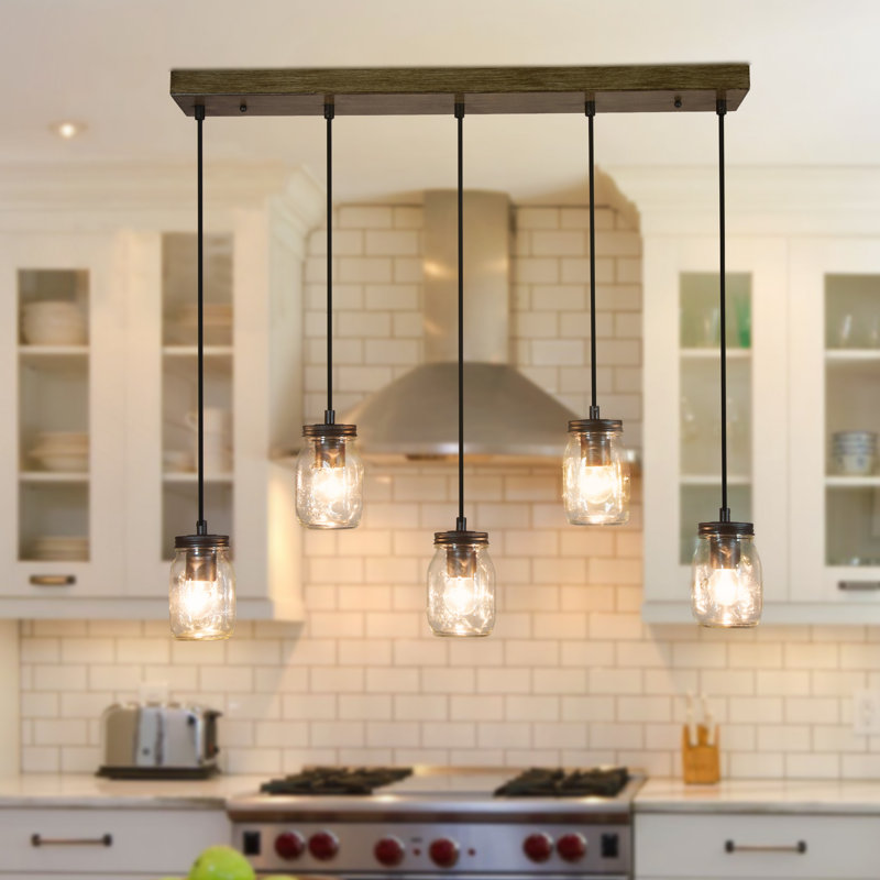 Paoli 5 - Light Kitchen Island Linear Pendant Light