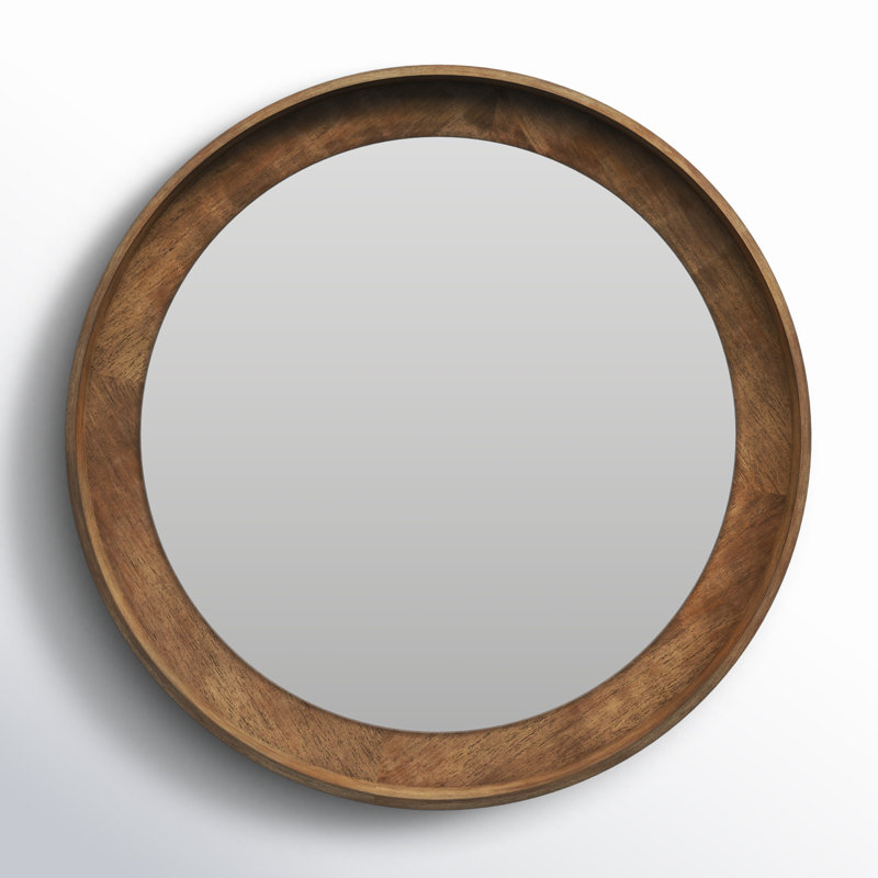 Round Mirror with Shelves