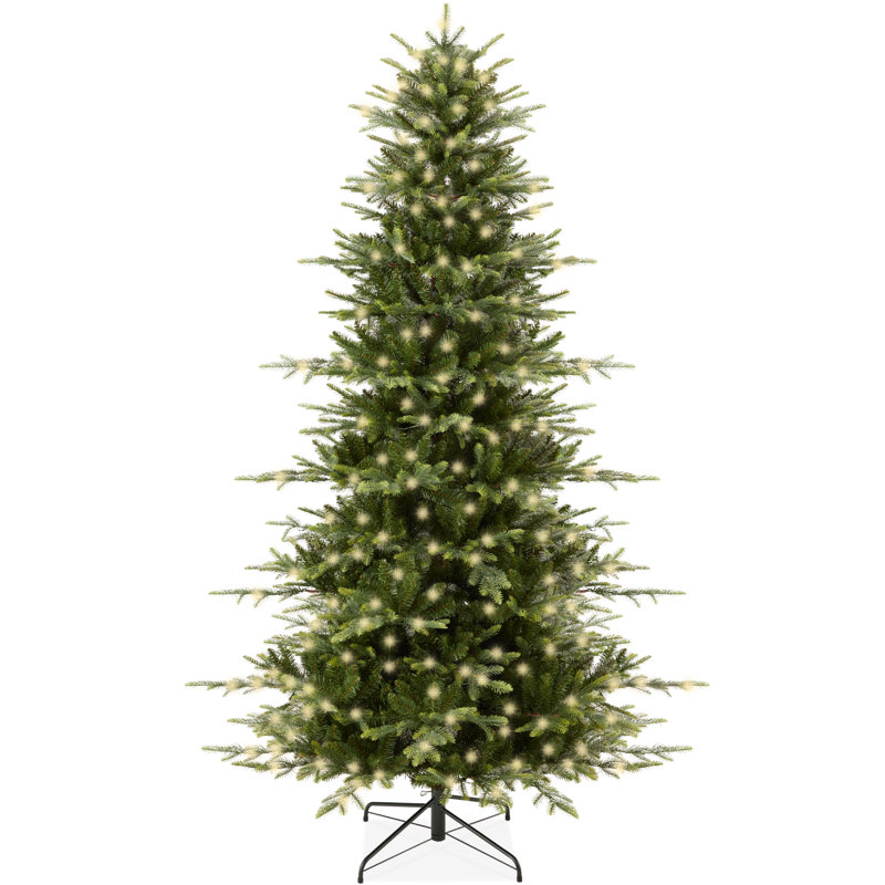 Pre-Lit Artificial Aspen Noble Fir Christmas Tree w/ LED Lights