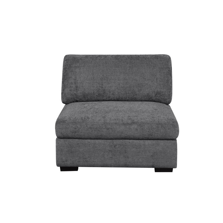 Middle Seat Module Armless Chair, Dark Gray
