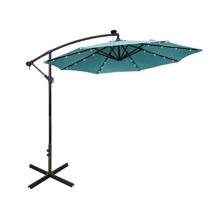 Breccan 120'' Lighted Cantilever Umbrella